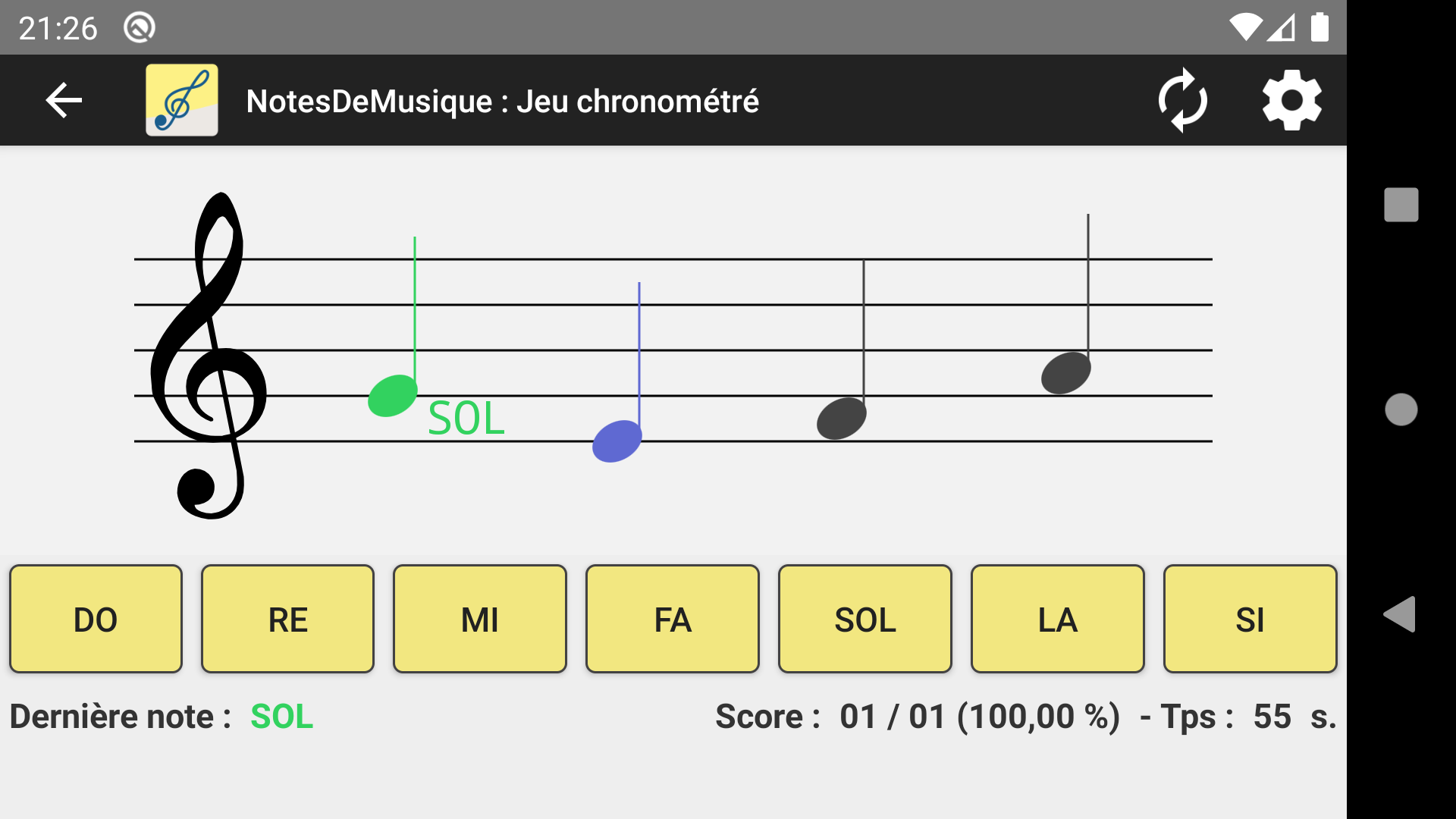 Notation Do/Re/Mi... Jeu Lecture de notes - Notes De Musique